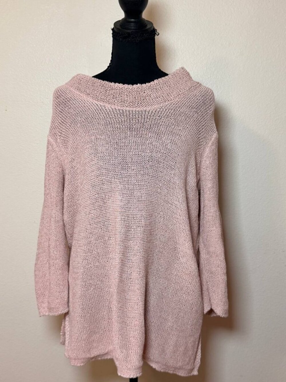 Fall Pure Jill Blush Pink Cowl Neck Sweater Cozy Relaxed Style
